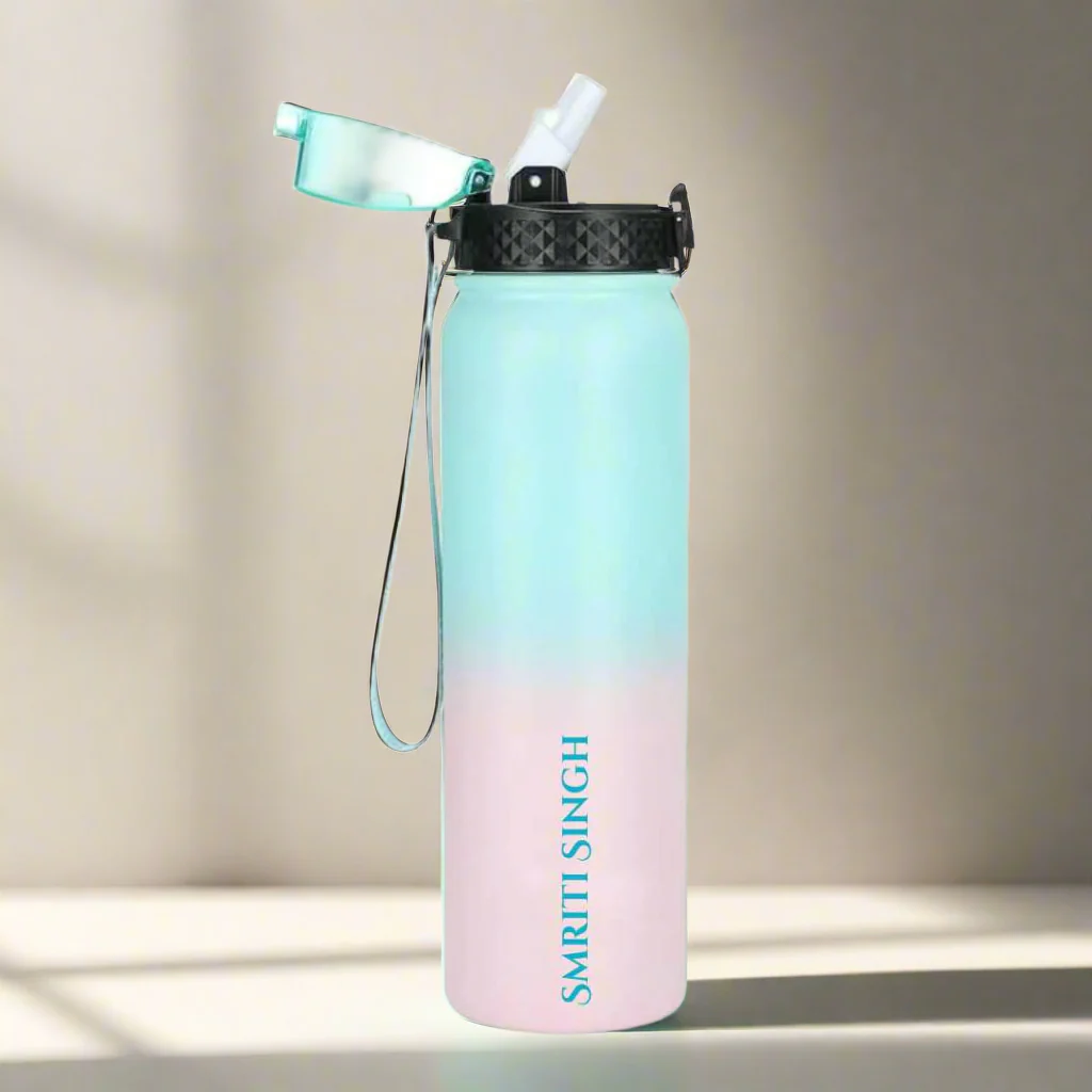 Nutcase Stainless Steel Drink Bottle Personalised with Name - 600ml Premium 304 Sipper Bottle - Image 7