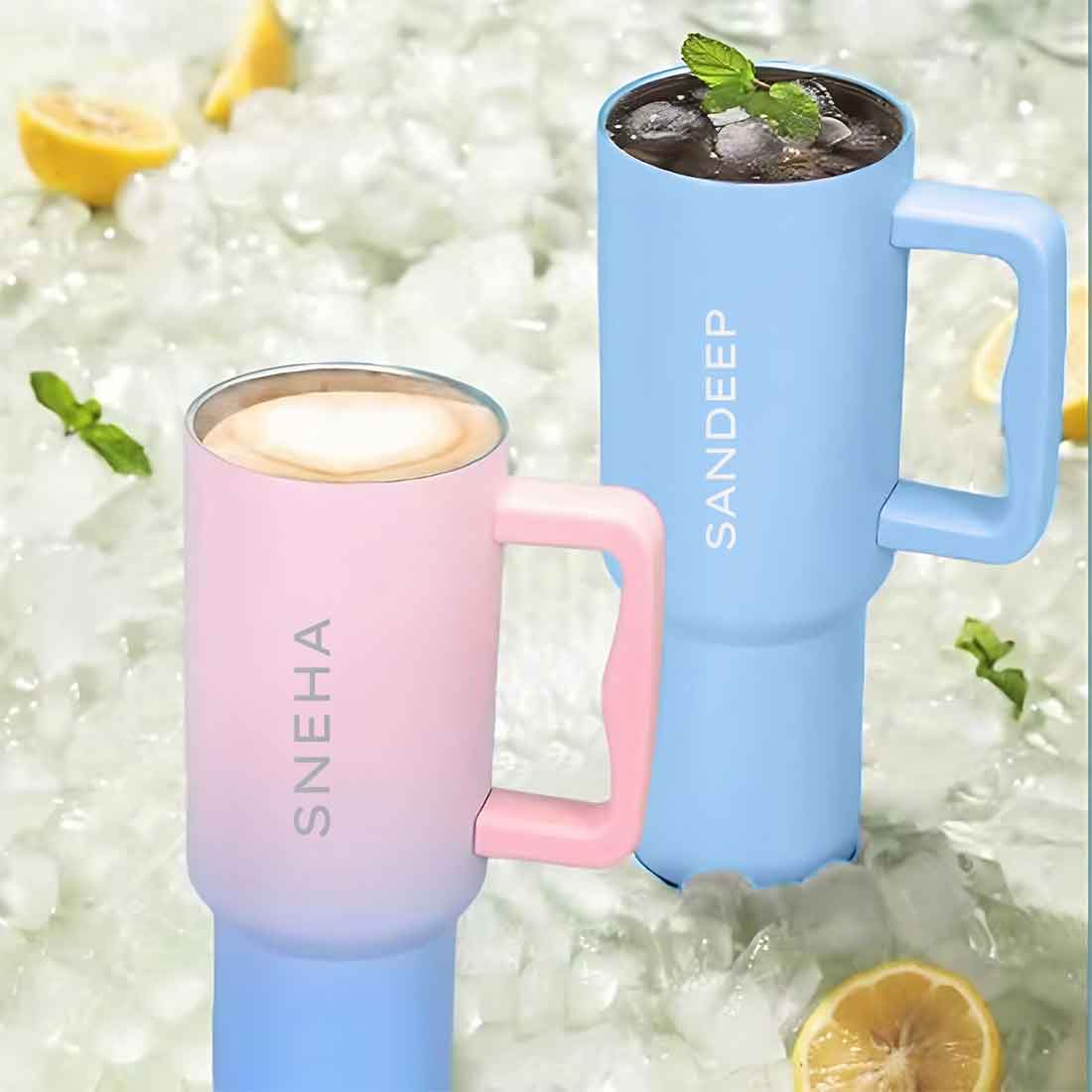 Nutcase Stainless Steel Mug with Straw and Lid - Large Travel Cups 1200ml - Image 16
