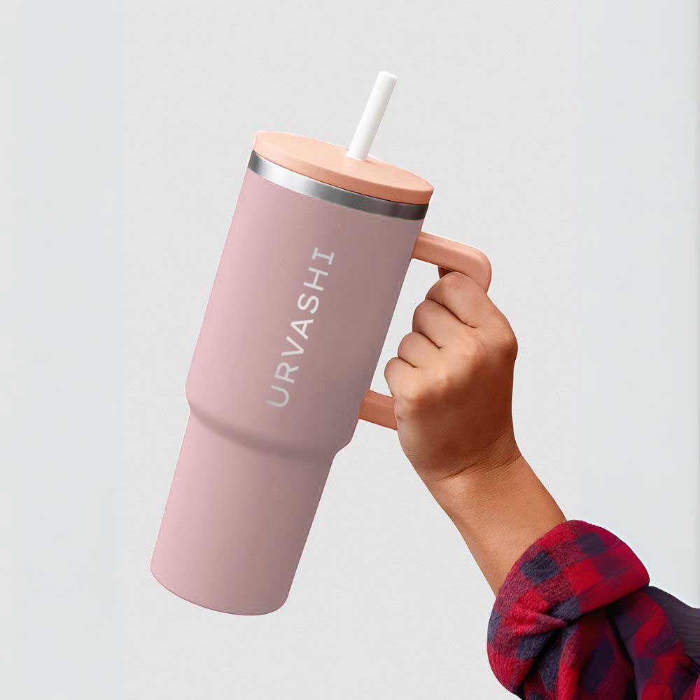 Nutcase Stainless Steel Mug with Straw and Lid - Large Travel Cups 1200ml - Image 18