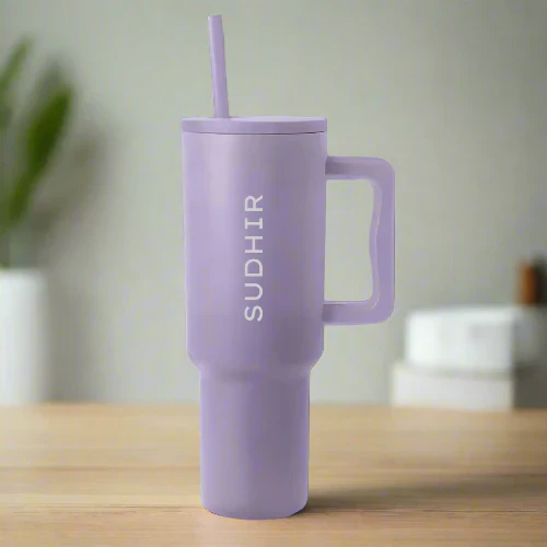 Nutcase Stainless Steel Mug with Straw and Lid - Large Travel Cups 1200ml - Image 8