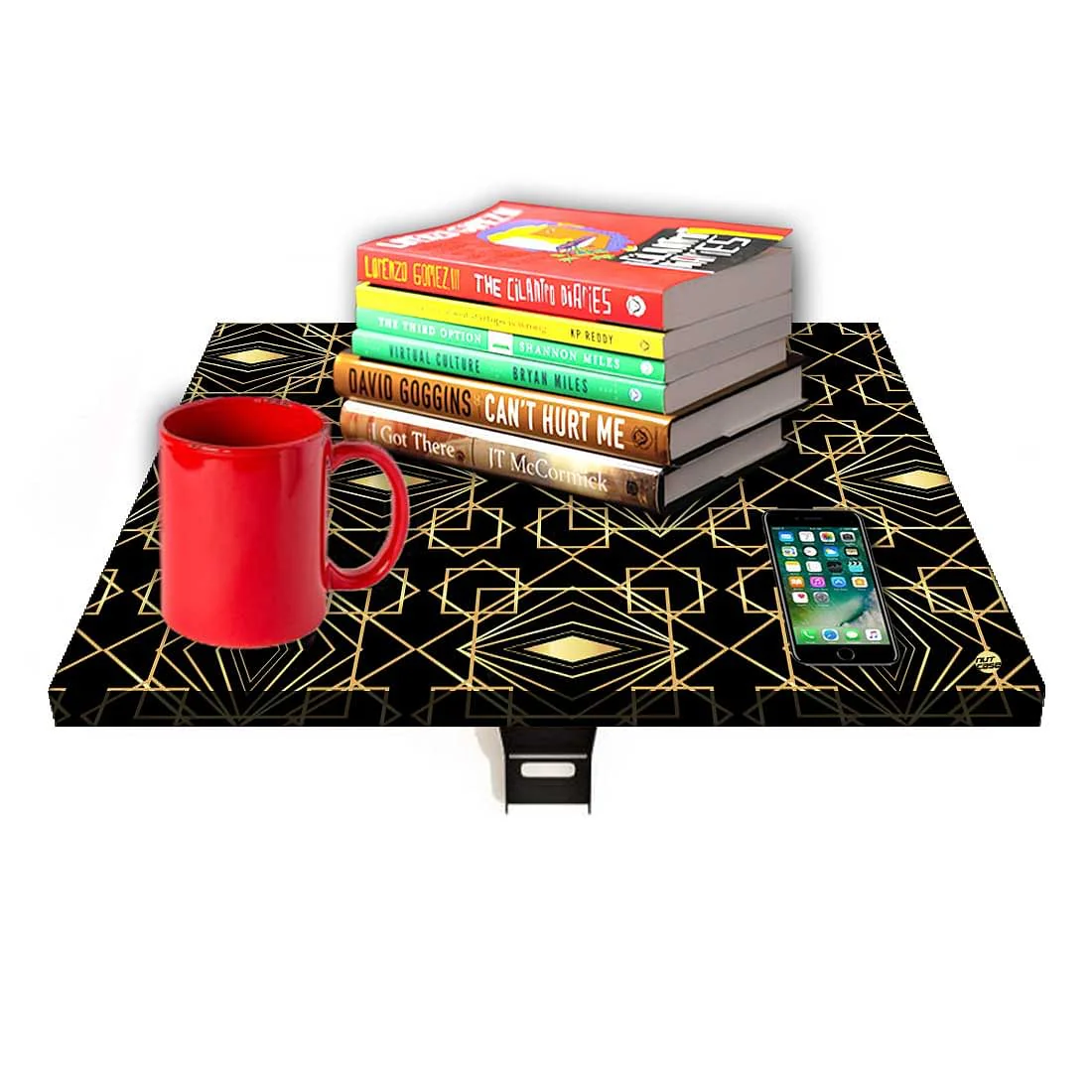 Wall Attached Bedside Table - Geometric Pattern - Image 7