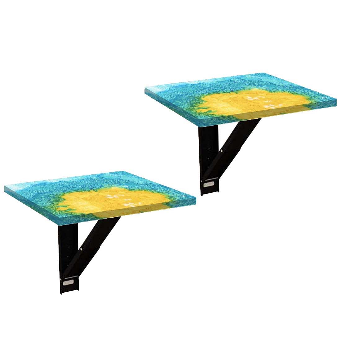 Bedside Table for Bedroom - Arctic Space Yellow Green Watercolor - Image 11