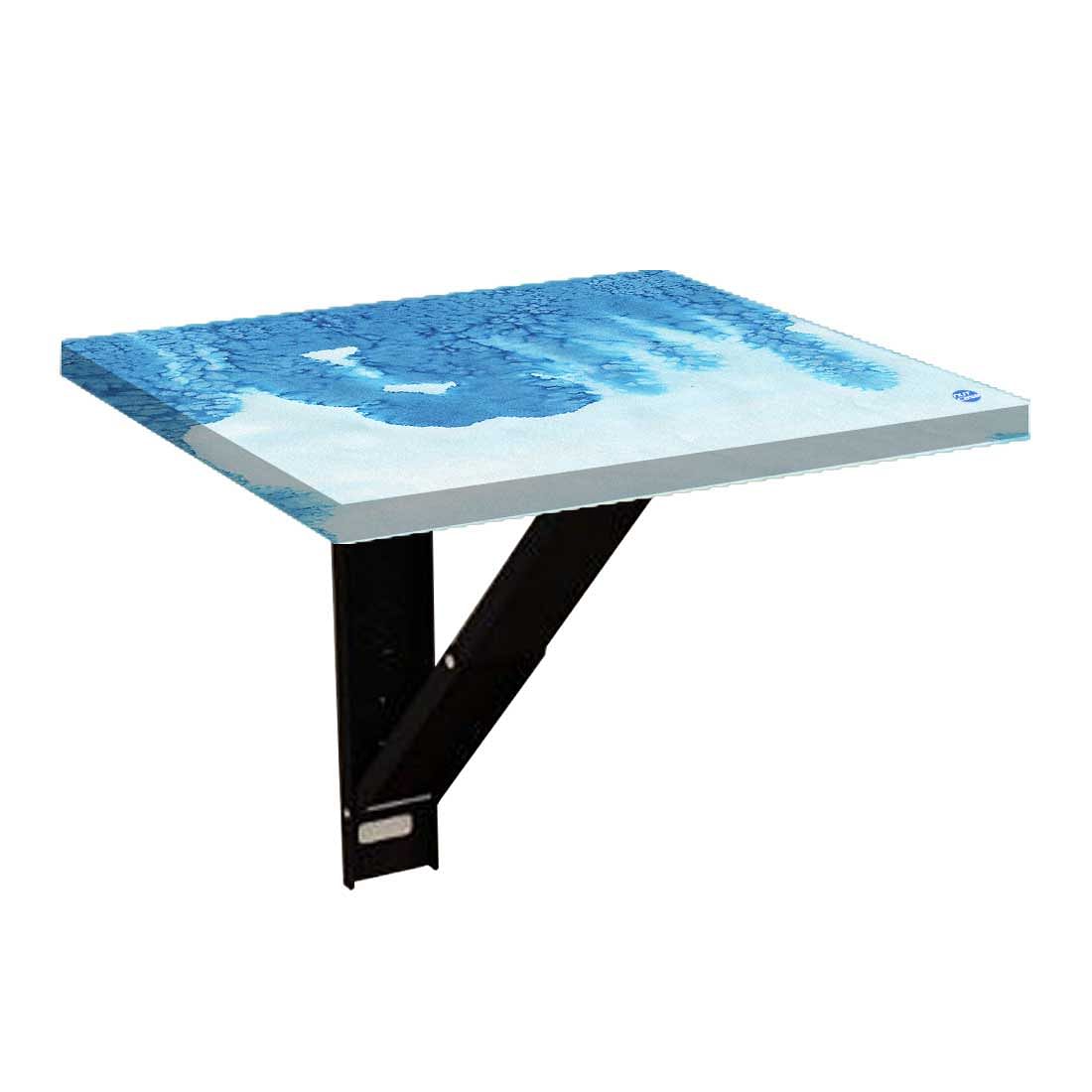 Wall Hung Bedside Table - Arctic Blue Space Watercolor - Image 6