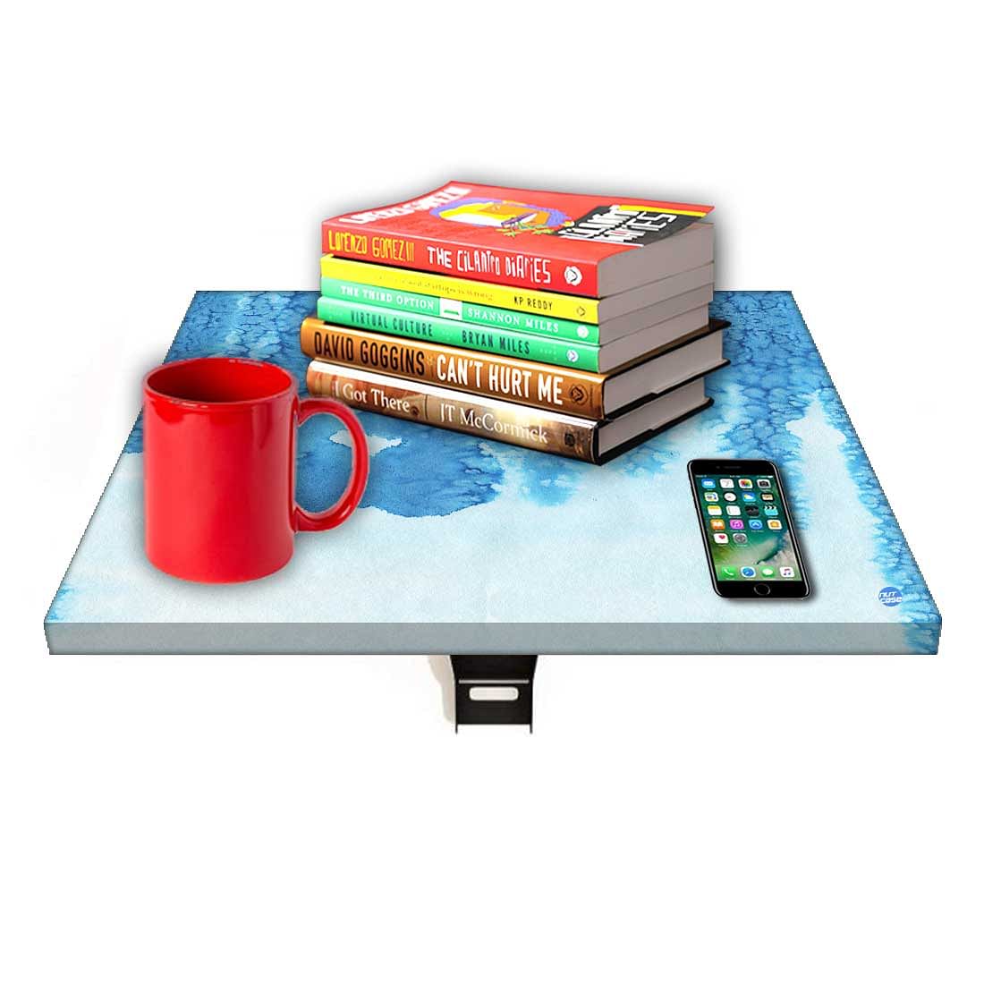 Wall Hung Bedside Table - Arctic Blue Space Watercolor - Image 7