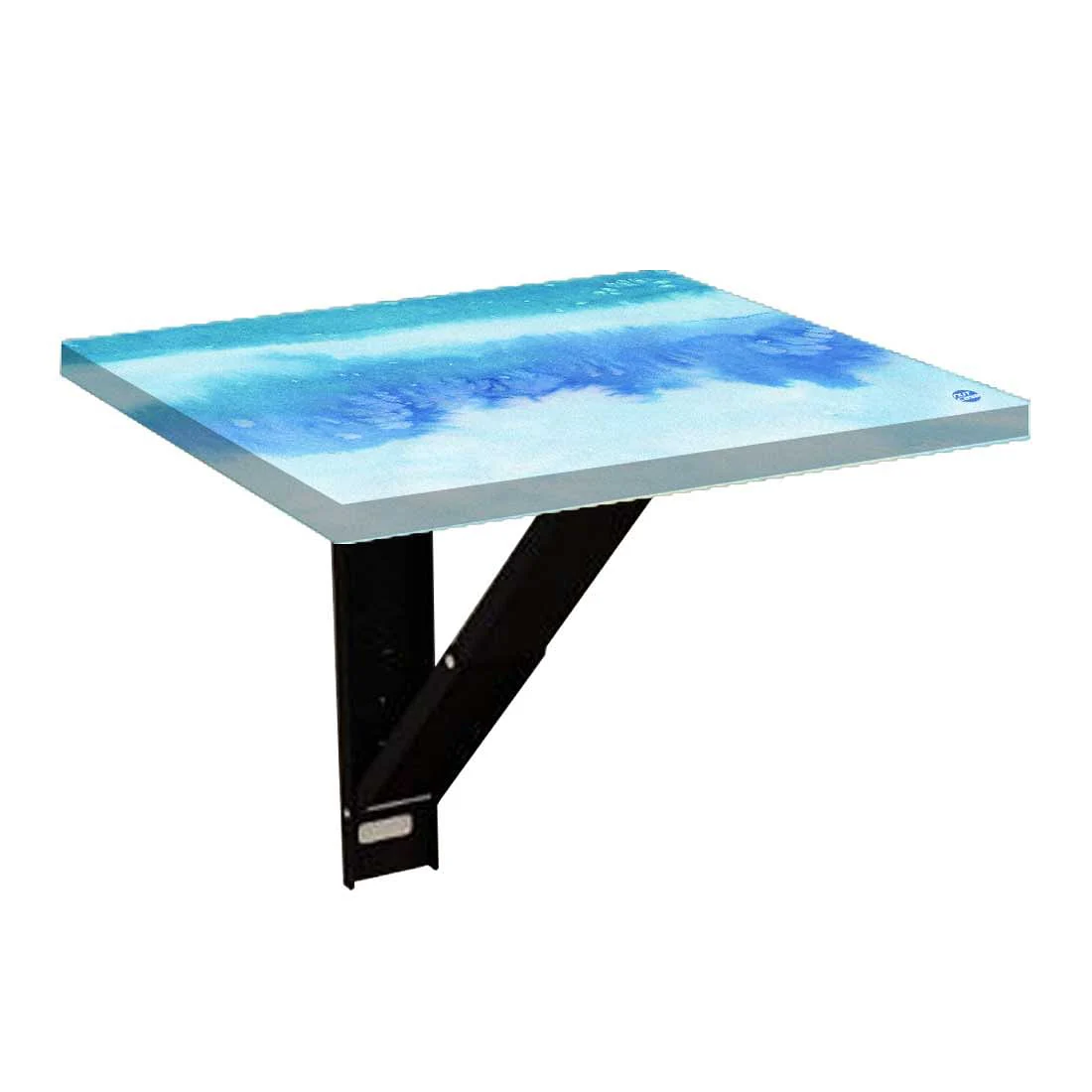 Bedside Table Foldable - Arctic Space Sky Blue Watercolor - Image 6