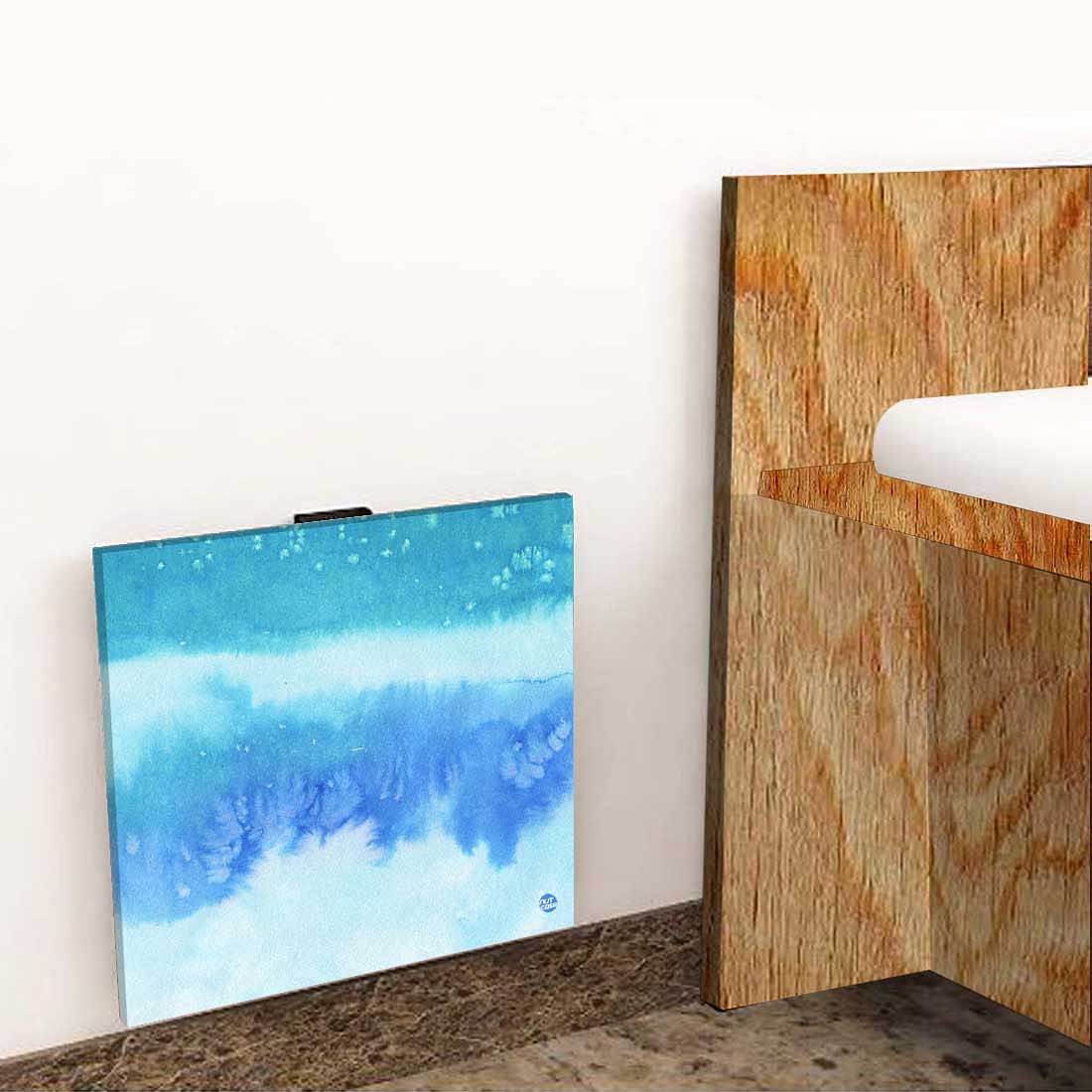 Bedside Table Foldable - Arctic Space Sky Blue Watercolor - Image 8