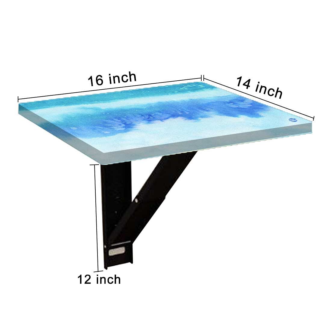 Bedside Table Foldable - Arctic Space Sky Blue Watercolor - Image 9