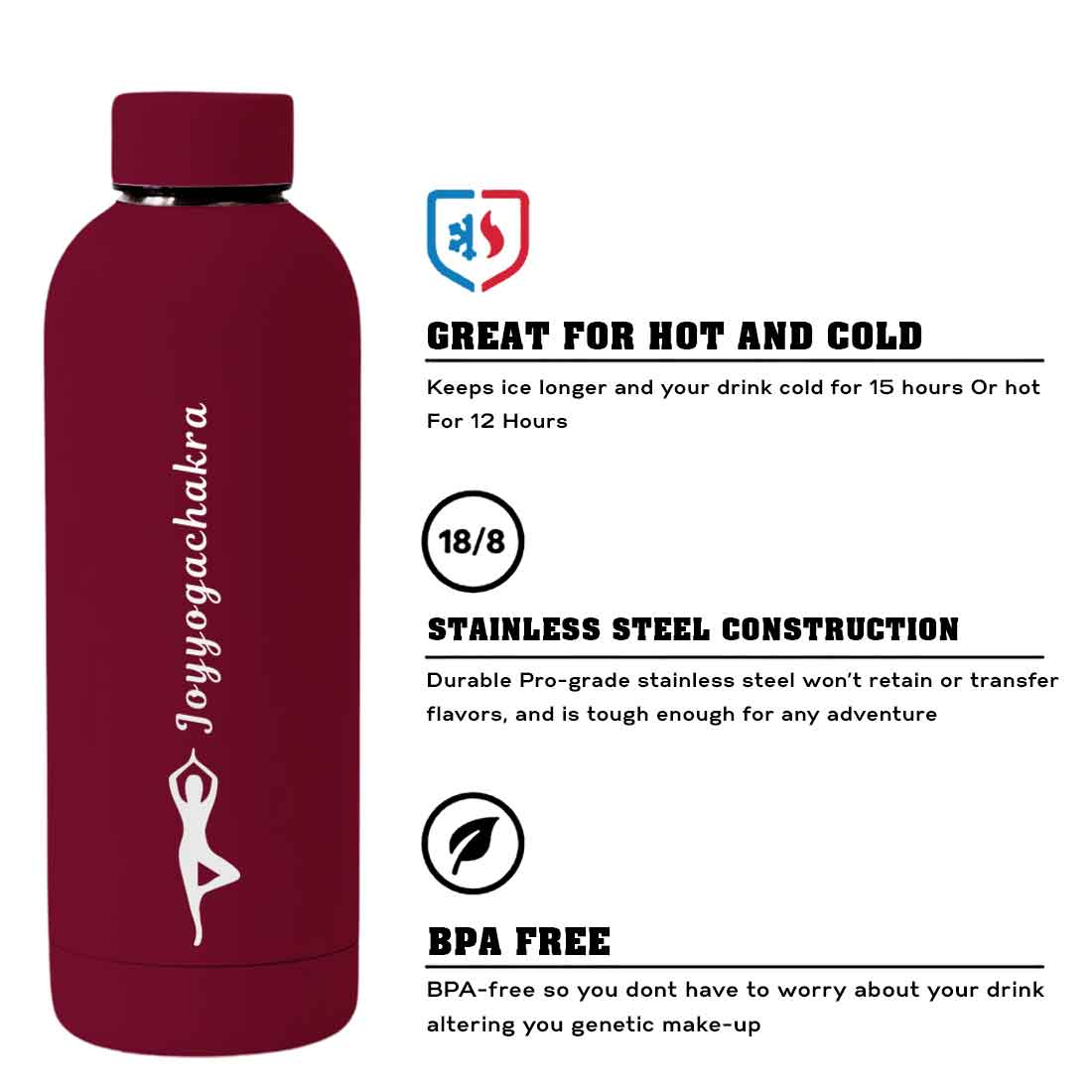 Nutcase Water Bottle Yoga For Workout Double Insulated Bottles - Image 95