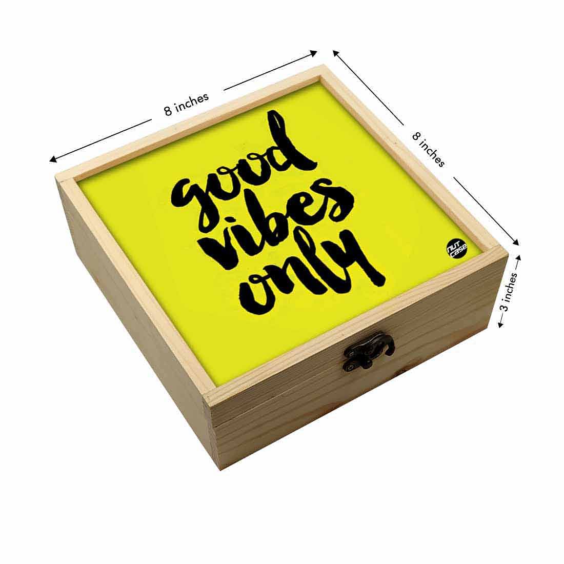 Jewellery Box Wooden Jewelry Organizer - Good Vibes Only
