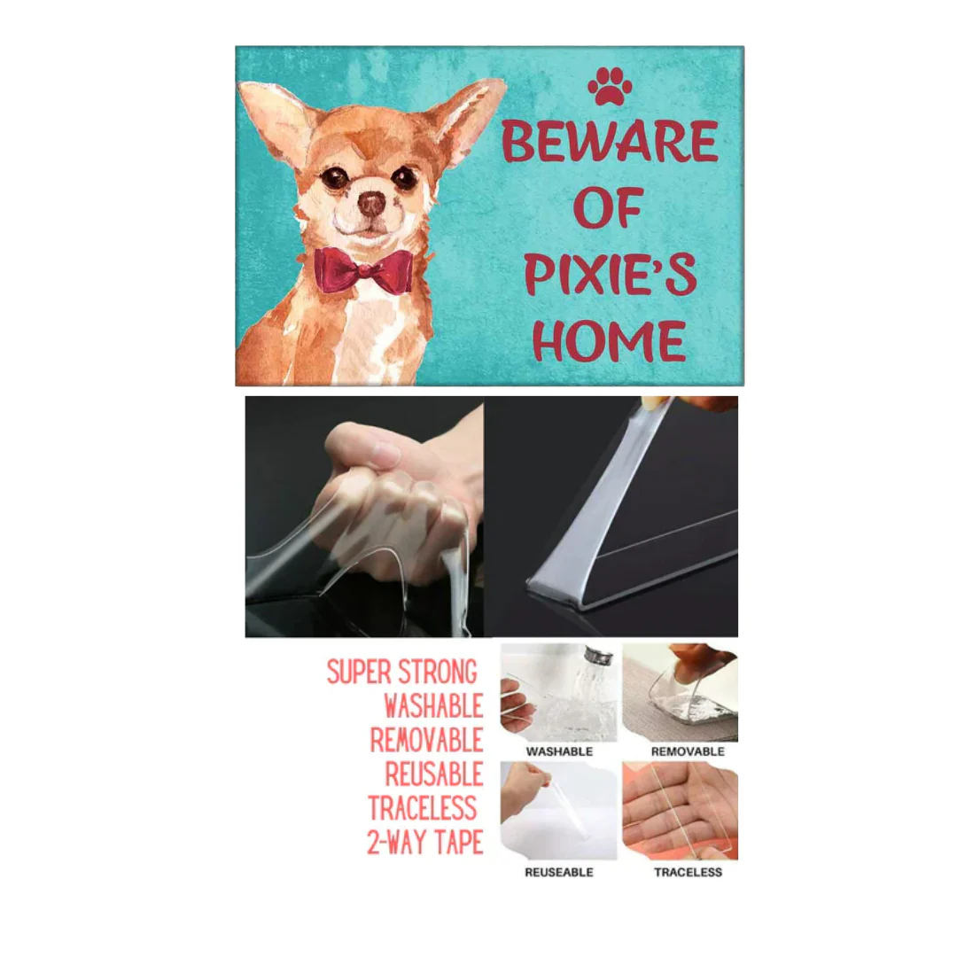 Customized Dog Name Plate - Beware Of Dog Sign - Chihuahua - Image 5