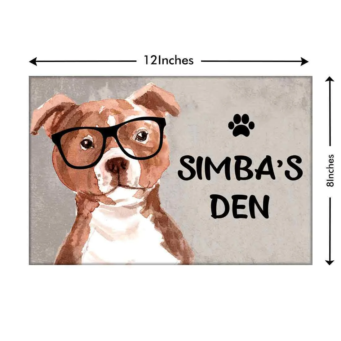 Creative Dog Name Plate - Beware Of Dog Sign - Bull Terrier - Image 3