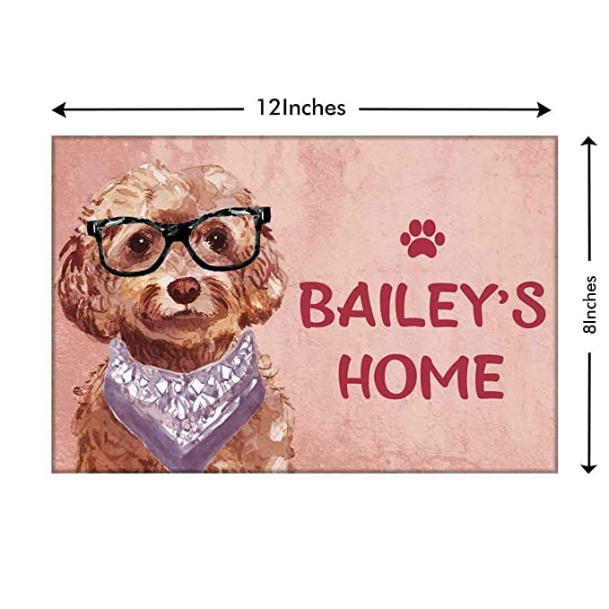 Unique Custom Dog Name Plate - Beware Of Dog Sign-Brown Cockapoo - Image 3