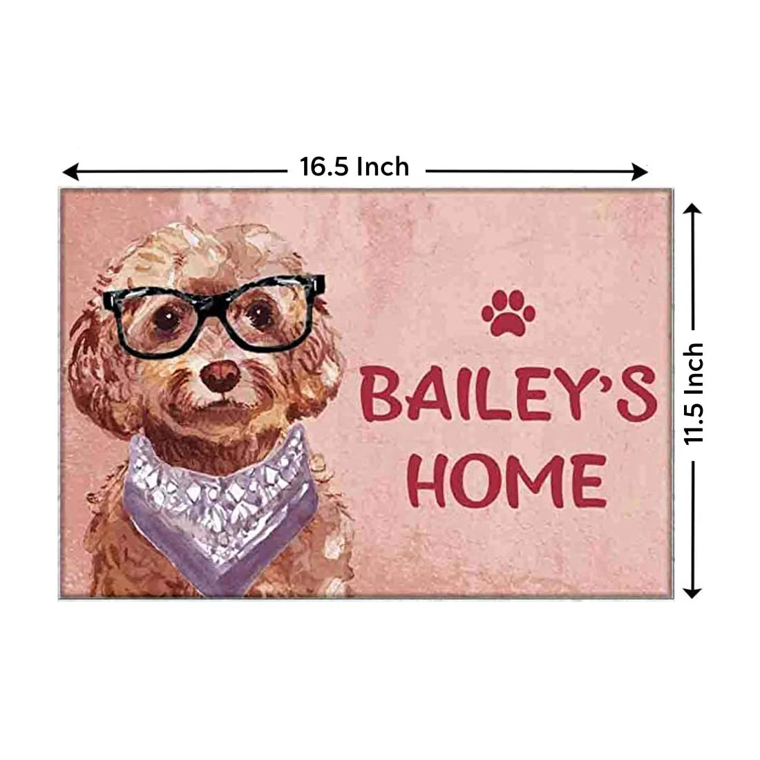 Unique Custom Dog Name Plate - Beware Of Dog Sign-Brown Cockapoo - Image 4