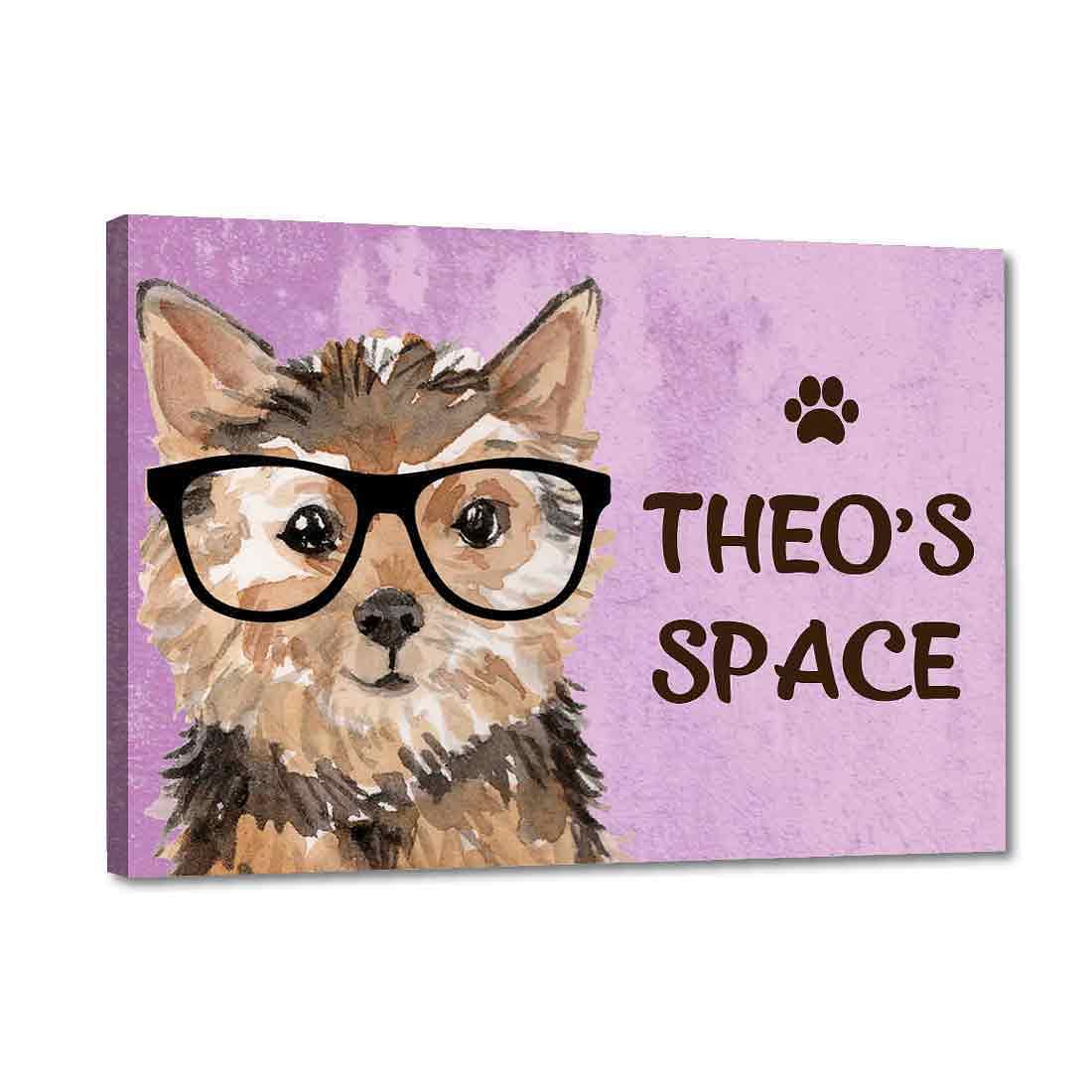 Outdoor Custom Dog Name Plate - Beware Of Dog Sign - Hipster Norfolk Terrier