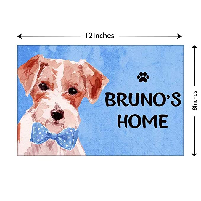 Adorable Personalized Dog Name Plate - Blue Beware Of Dog Sign - Jack Russell - Image 3