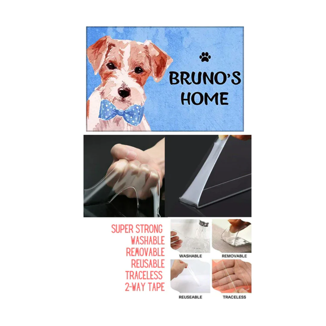 Adorable Personalized Dog Name Plate - Blue Beware Of Dog Sign - Jack Russell - Image 5