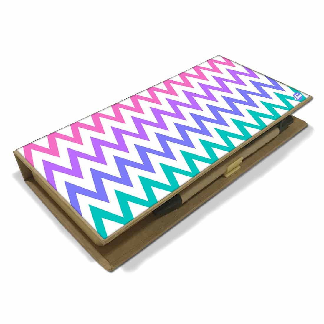 Stationery Kit Desk Organizer Memo Notepad - Multicolor Lines - Image 3