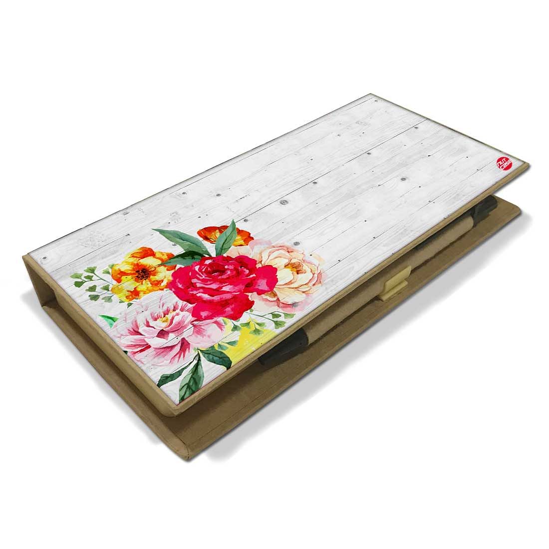 Stationery Kit Desk Organizer Memo Notepad - Vintage Floral - Image 3