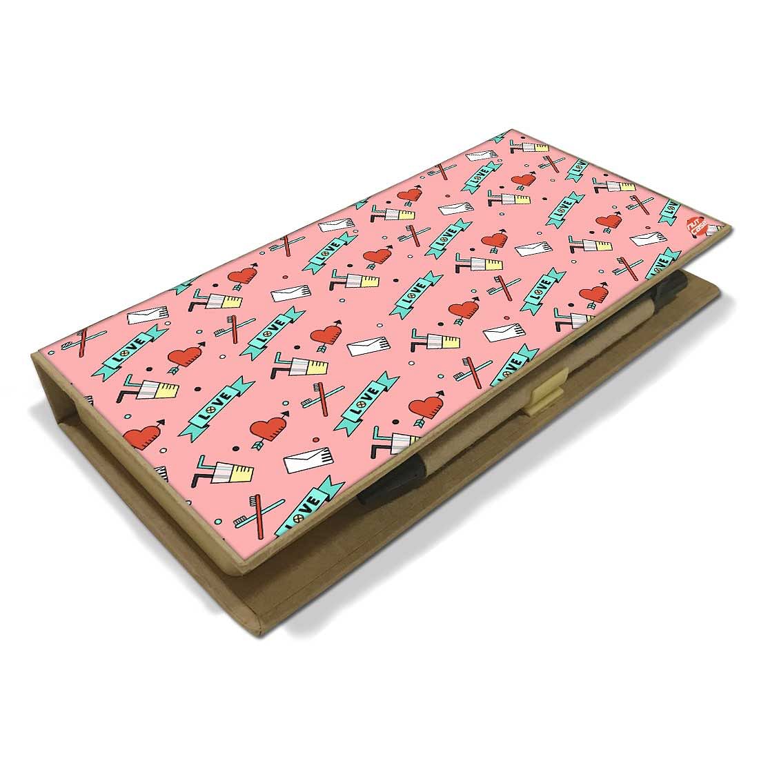 Stationery Kit Desk Organizer Memo Notepad - Cute Love - Image 3