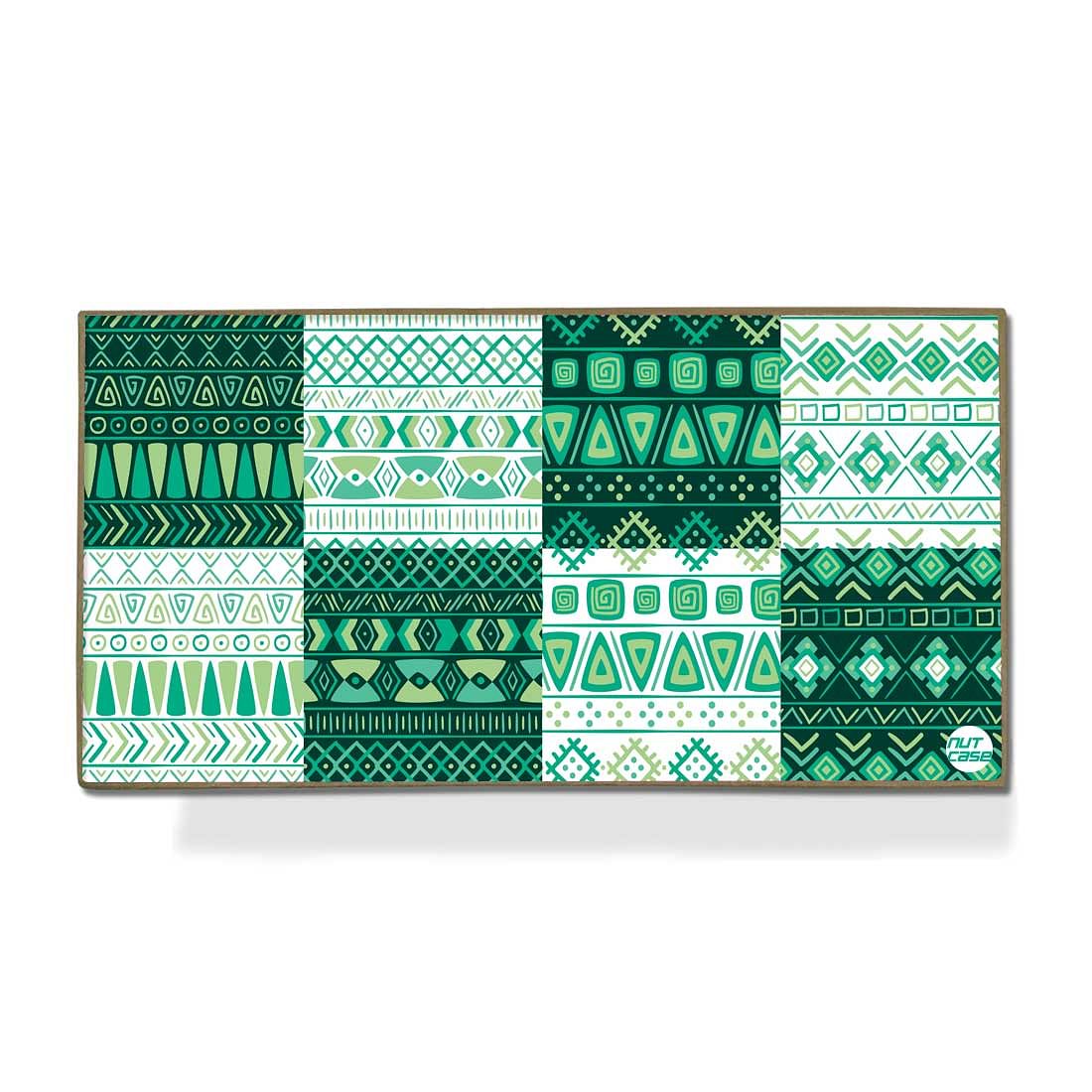 Stationery Kit Desk Organizer Memo Notepad - Green Pattern - Image 2