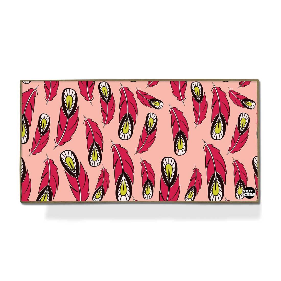 Stationery Kit Desk Organizer Memo Notepad - Pink Feathers - Image 2