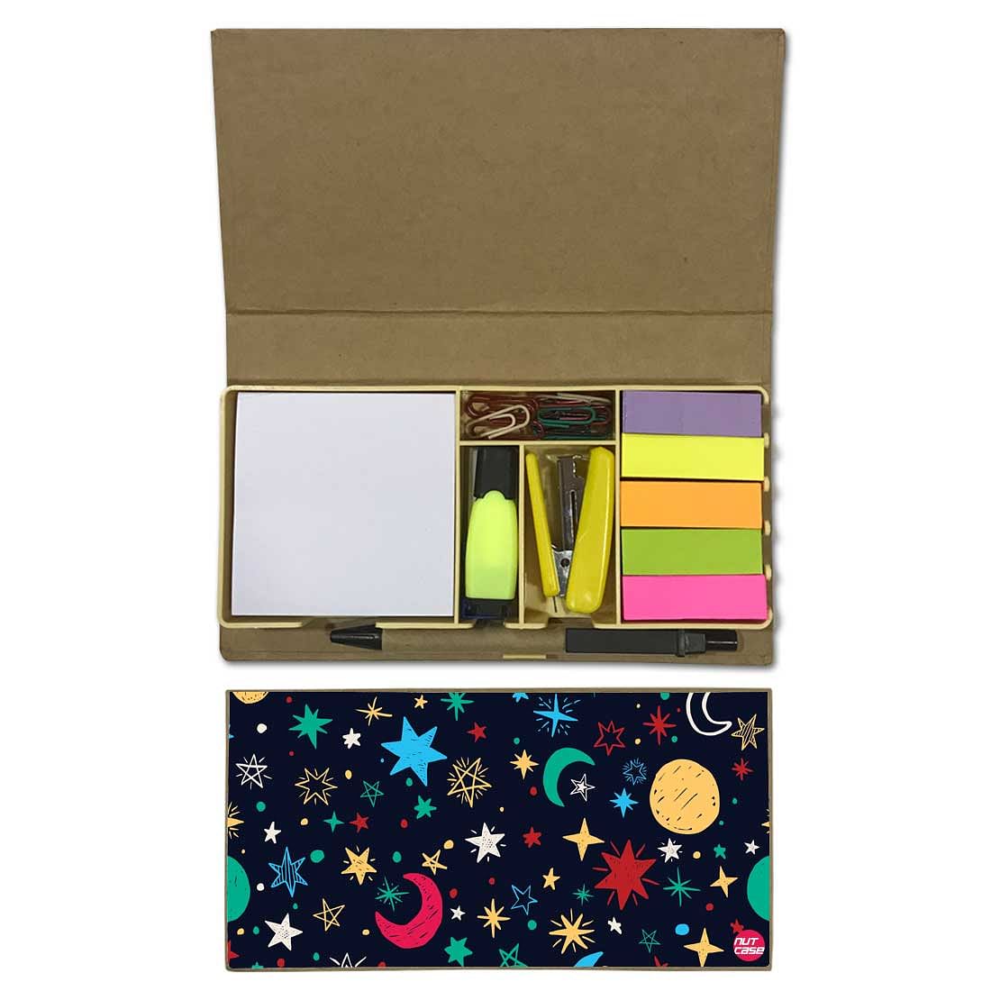 Stationery Kit Desk Organizer Memo Notepad - Night Stars