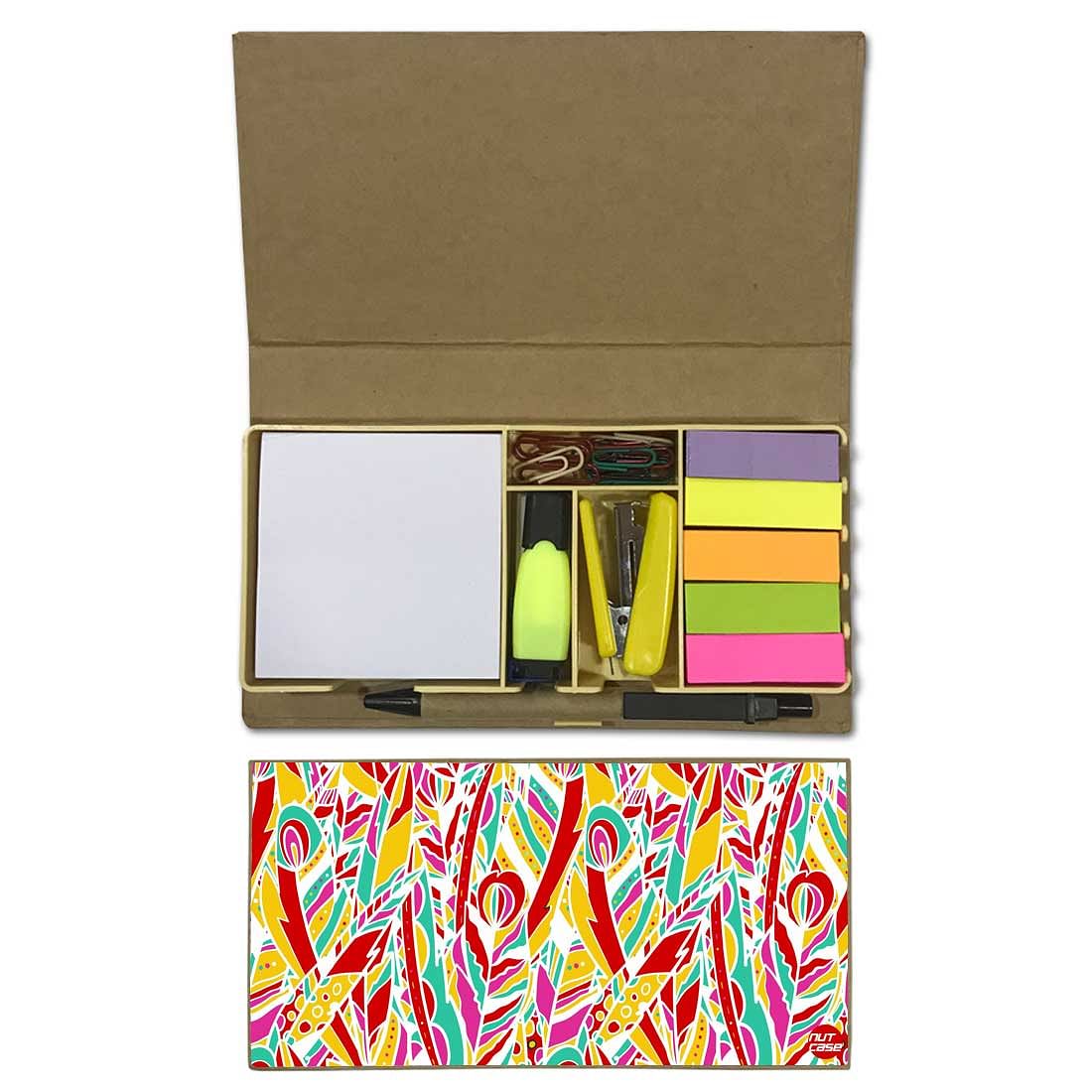Stationery Kit Desk Organizer Memo Notepad - Bright Jungle