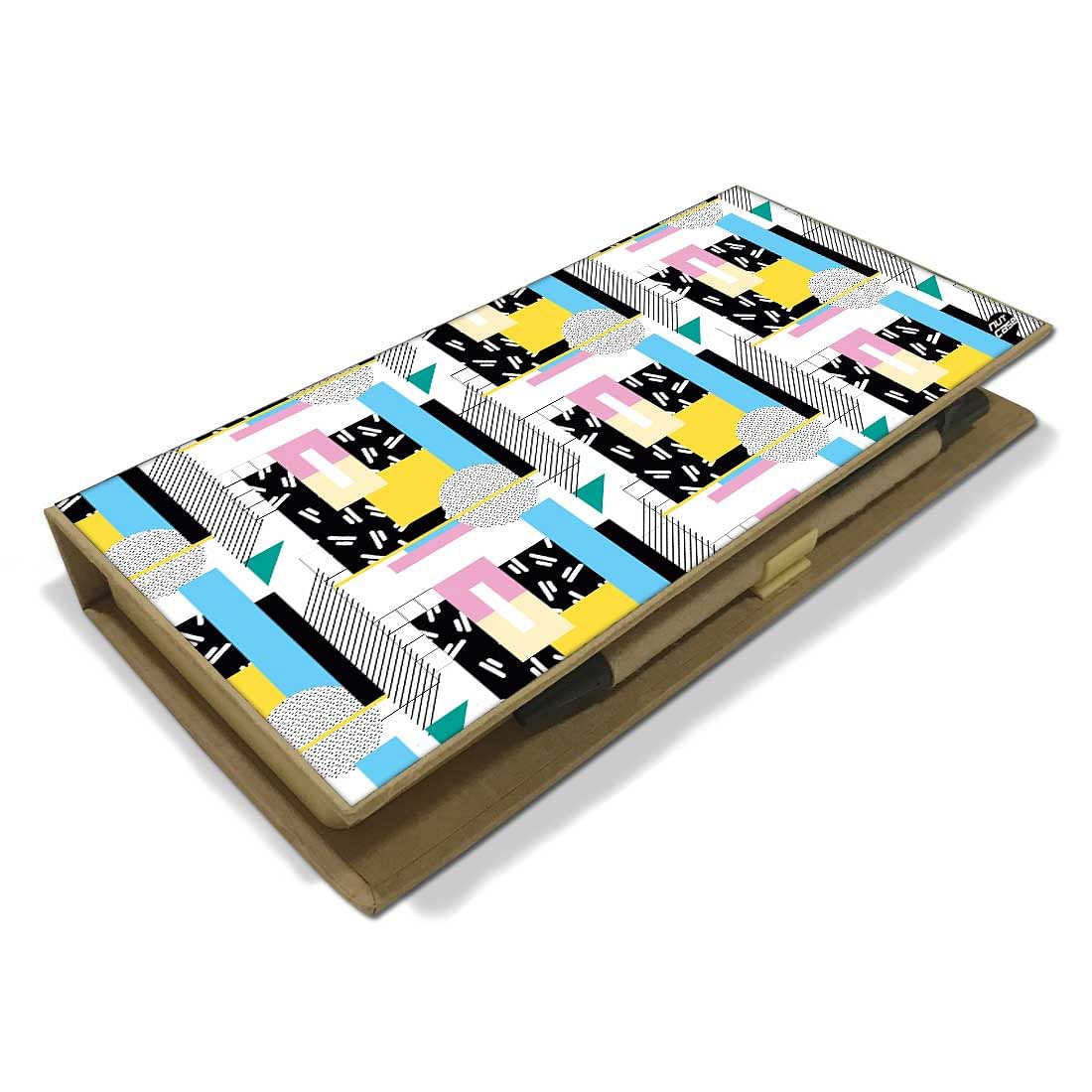 Stationery Kit Desk Organizer Memo Notepad - Pastel Patterns - Image 3