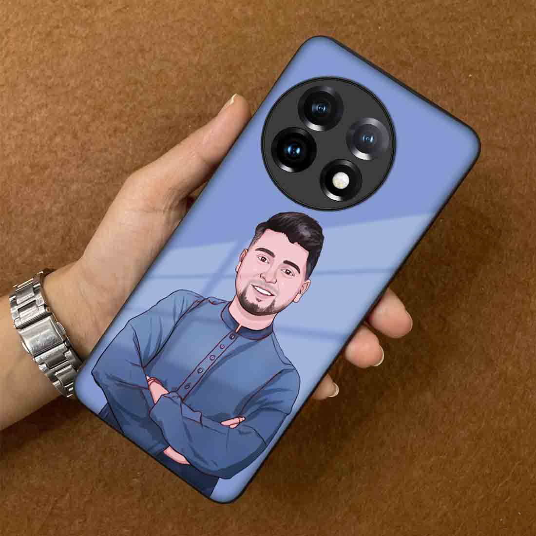 One Plus 11 Back Case Customized Mobile Back Case With Image - Cartoonify From Photo - Image 3