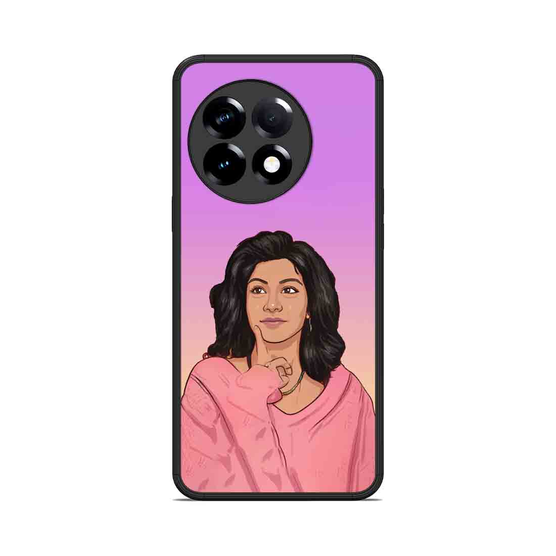 One Plus 11R Back Cover with Photo Custom Design Back Cases - Cartoonize Photo - Image 2
