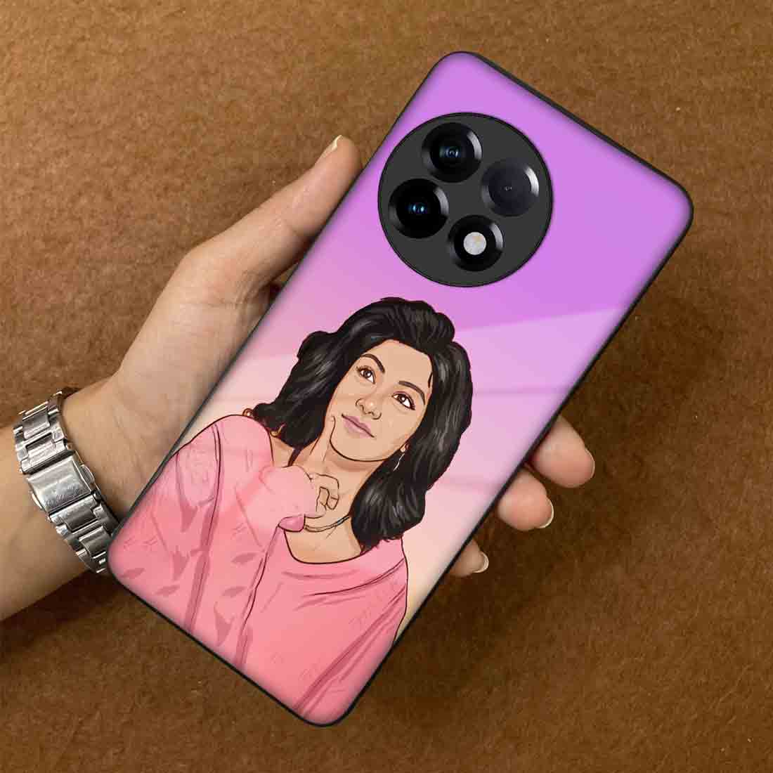 One Plus 11R Back Cover with Photo Custom Design Back Cases - Cartoonize Photo - Image 3