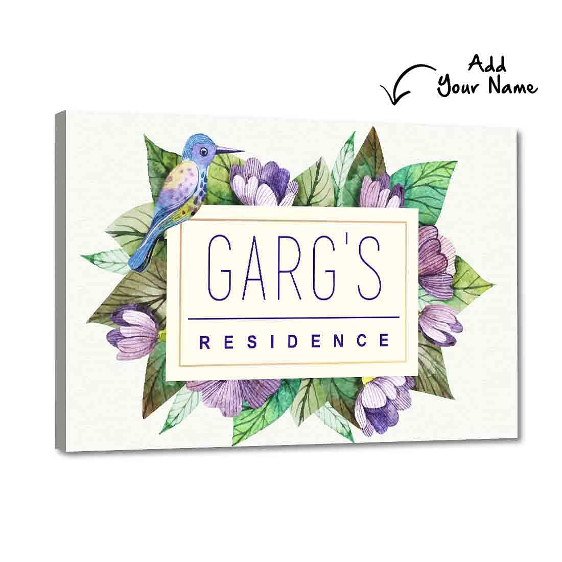 Customized Creative Door Nameplate - Bird Flower - Image 3