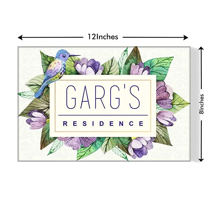 Customized Creative Door Nameplate - Bird Flower - Image 4