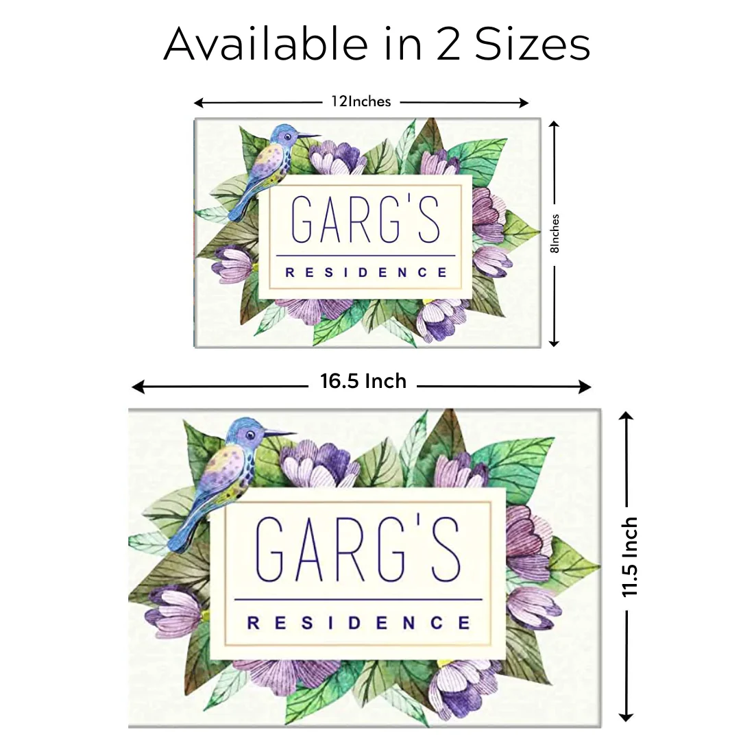 Customized Creative Door Nameplate - Bird Flower - Image 8