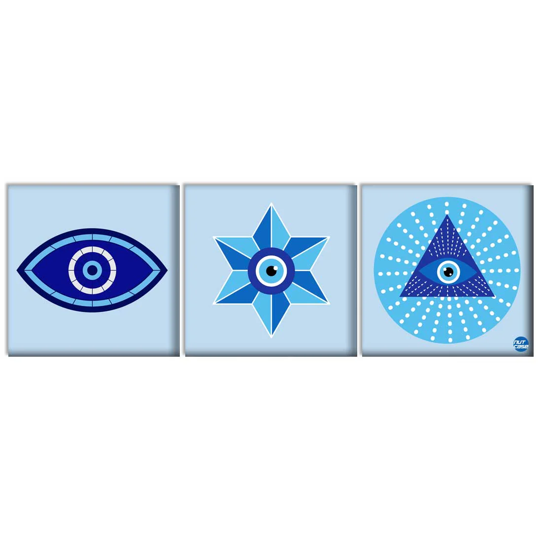 Decorative Wall Art Décor for Bedroom Dining Area Set of 3 - Evil Eye Protector - Image 14