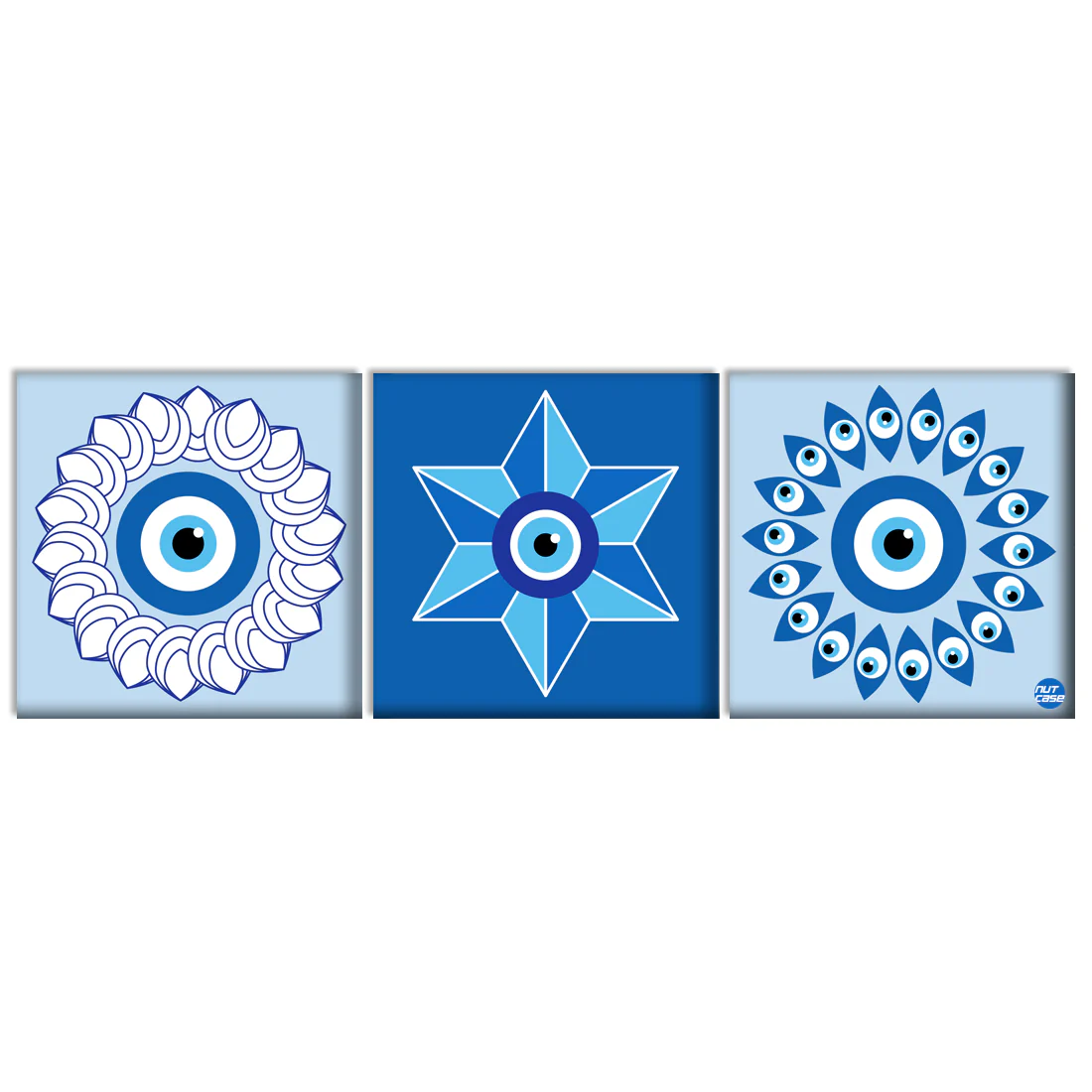 Wall Art for Bedroom Living Area Decor Hanging Set of 3 - Evil Eye Protector - Image 15