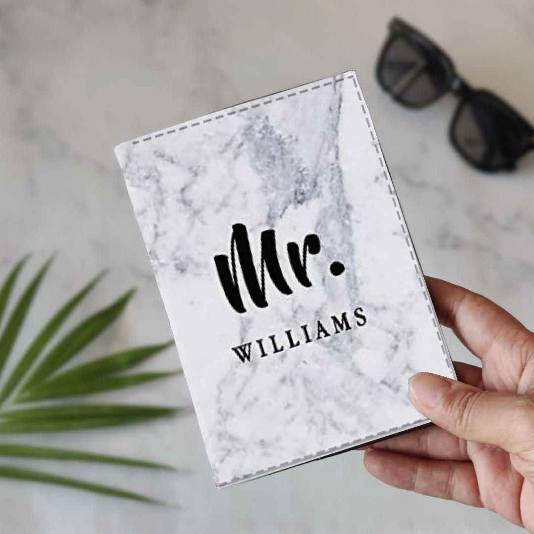 Nutcase Customized Passport Covers for Couple Travel Document Holder for Men Women-Pink Marble - Image 2