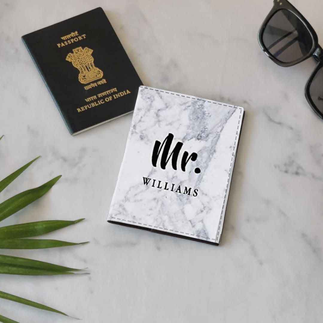 Nutcase Customized Passport Covers for Couple Travel Document Holder for Men Women-Pink Marble - Image 4