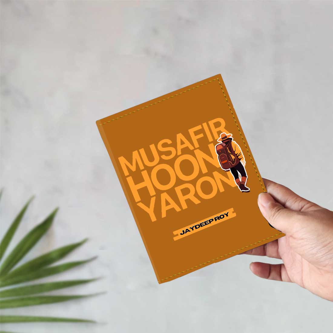 Passport Cover for Guys Faux Leather Custom Covers for Passports - Musafir Hoon - Image 2