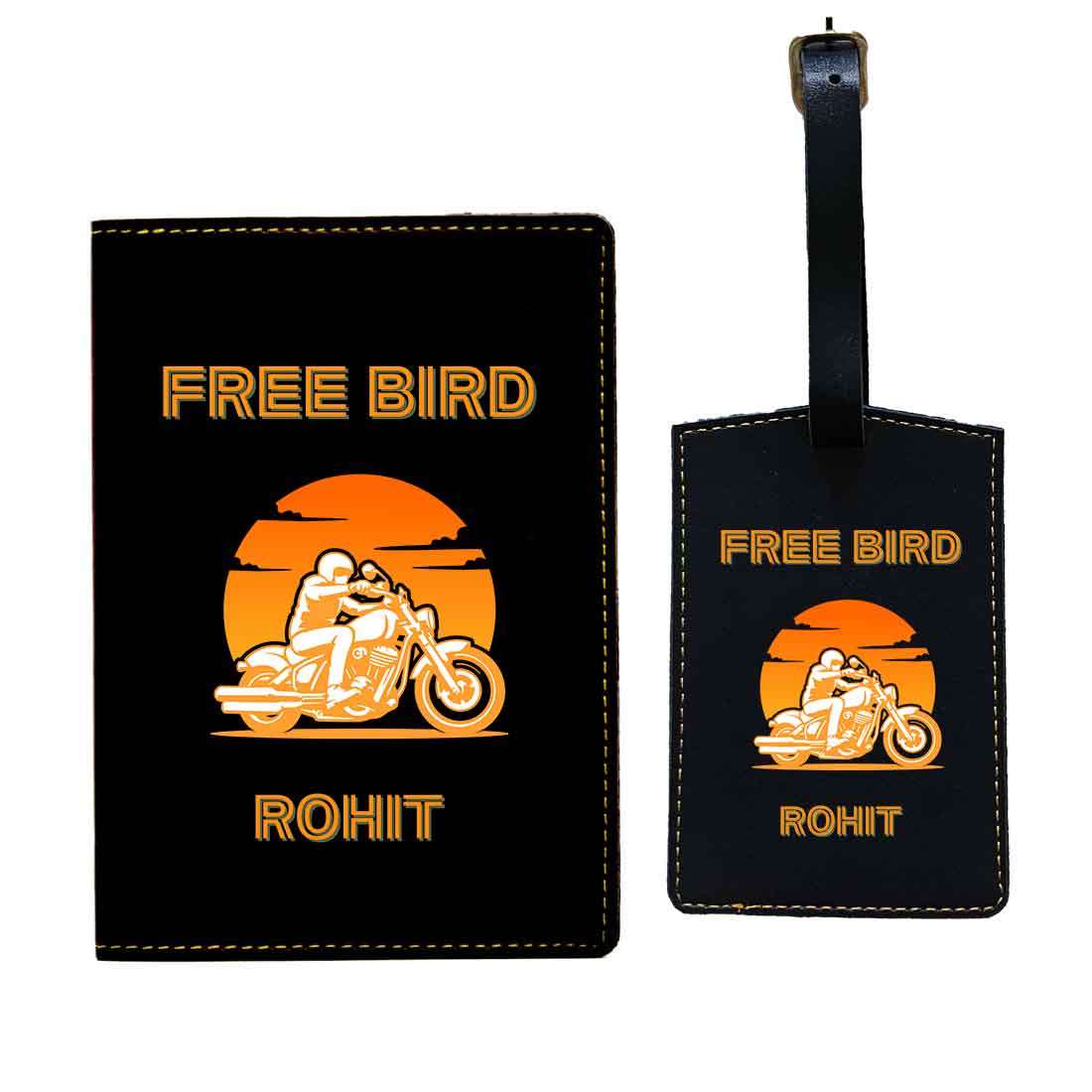 Passport Cover for Men Vegan Leather Custom Cases for Passports - Free Bird - Image 30