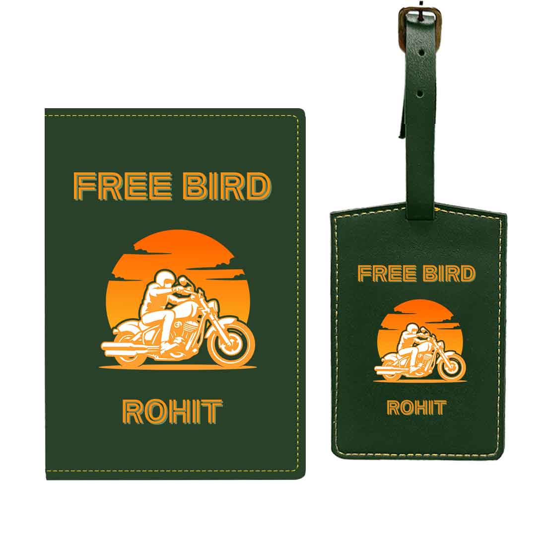 Passport Cover for Men Vegan Leather Custom Cases for Passports - Free Bird - Image 39
