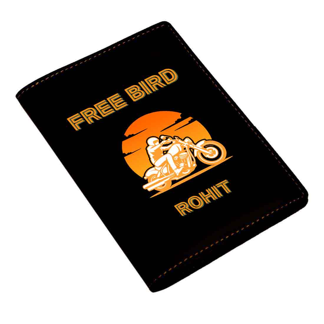 Passport Cover for Men Vegan Leather Custom Cases for Passports - Free Bird - Image 4