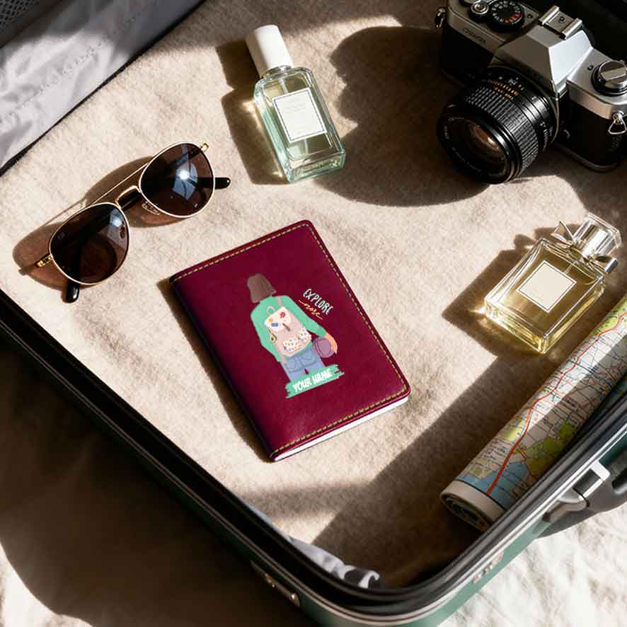 Passport Holder Women Faux Leather Custom Covers for Passports-Just Going - Image 2