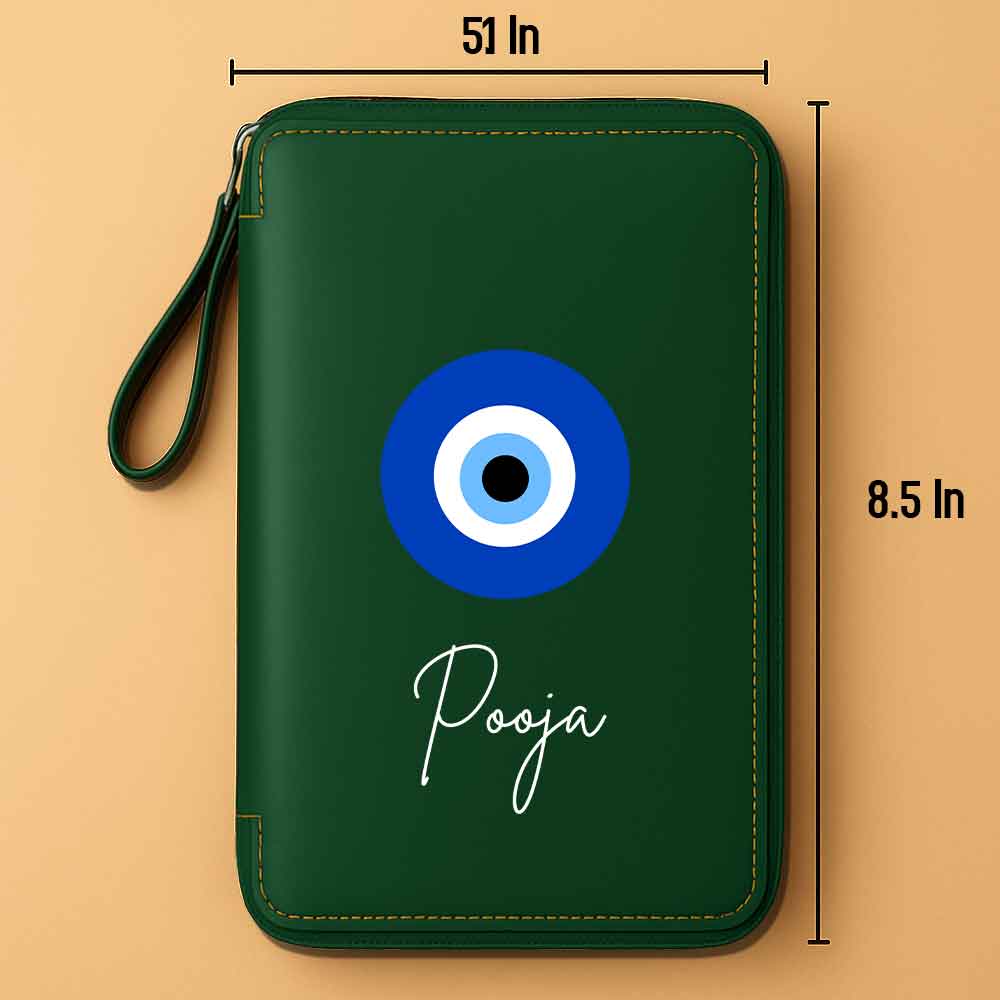 Passport Wallet with Name Faux Leather Travel Organizer Wallet & Luggage Tag Set - Image 9