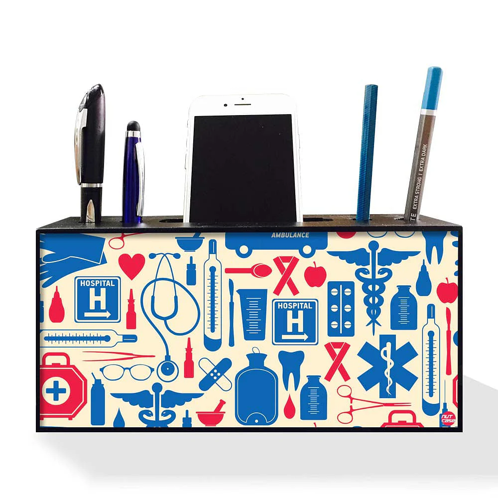 Pen Mobile Stand Holder Desk Organizer - Doctor Prescription