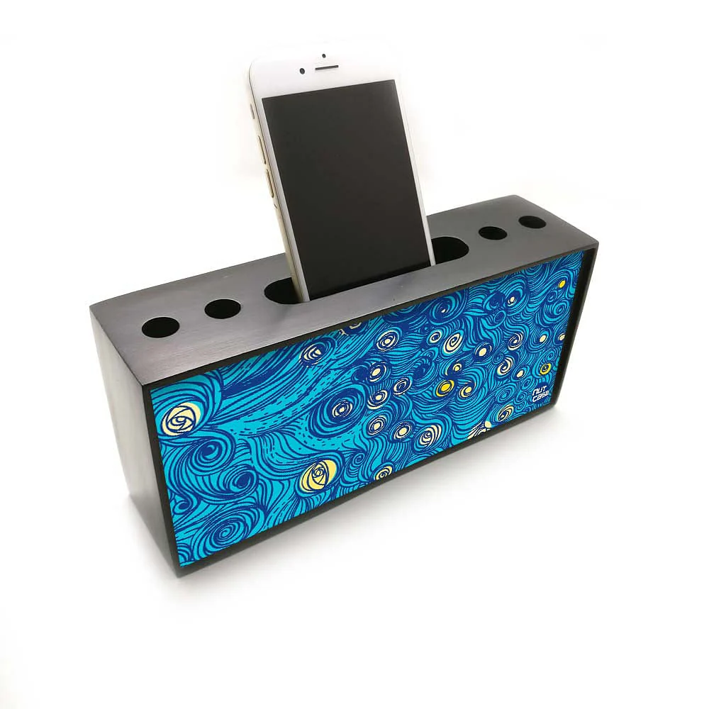Pen Mobile Stand Holder Desk Organizer - Starry Starry Night - Image 2