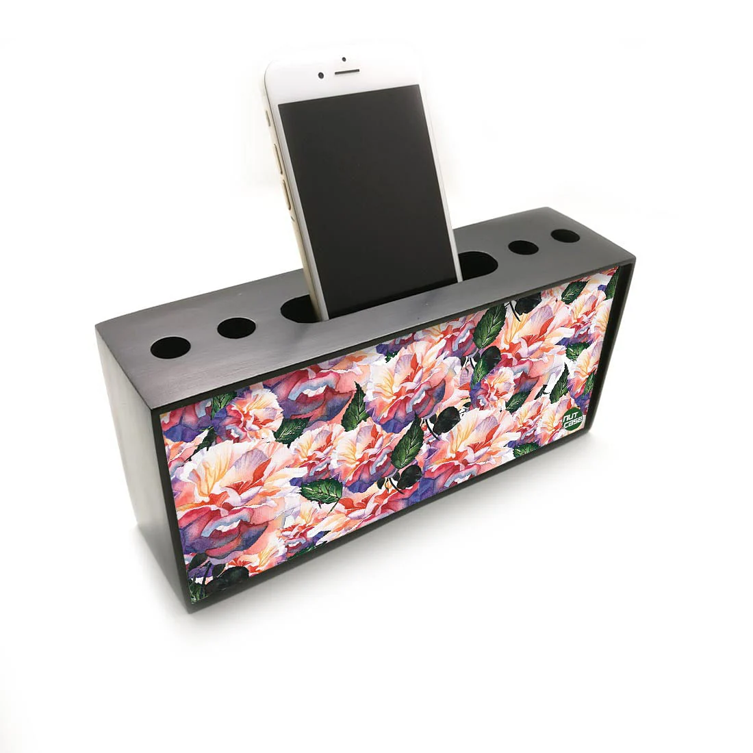 Pen Mobile Stand Holder Desk Organizer - Pink Rose - Image 2