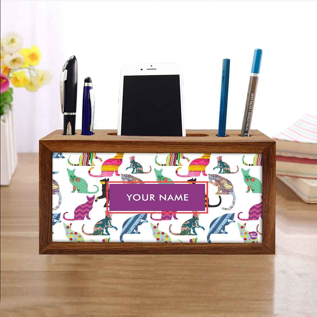 personalised desk organizer - Colorful Cat - Image 4