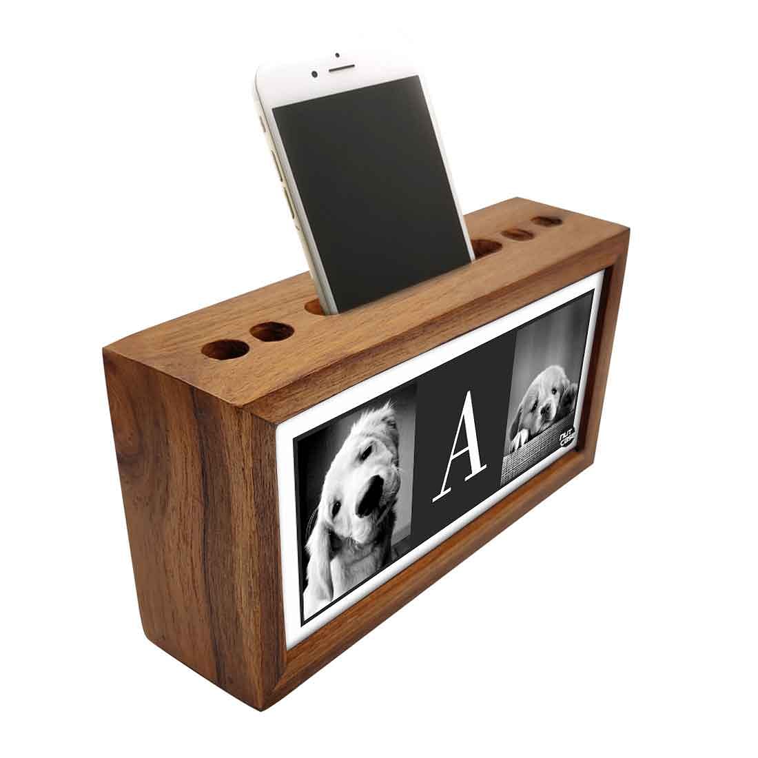 Custom Wood desktop organizer shelf - Dog - Image 2