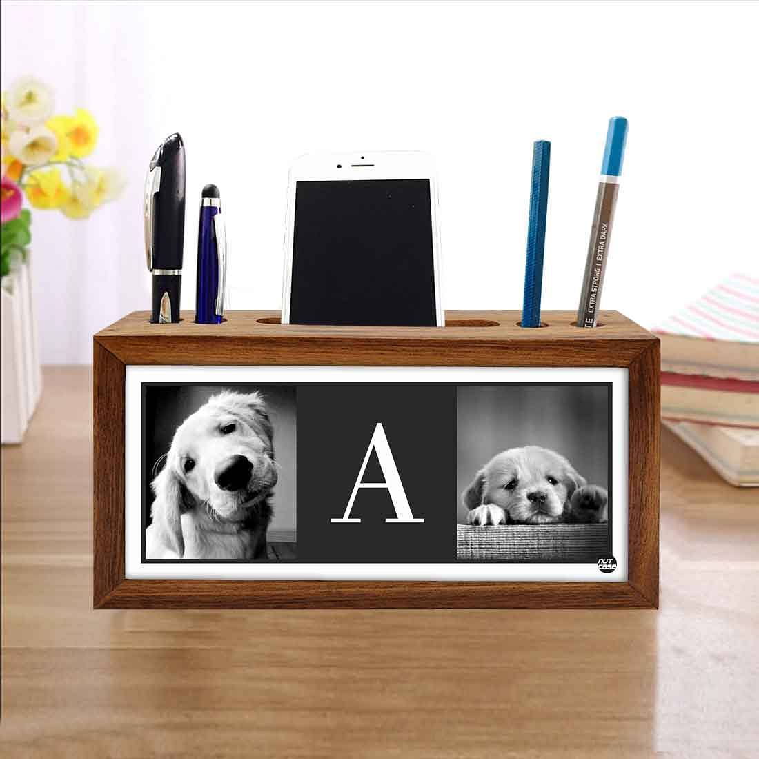 Custom Wood desktop organizer shelf - Dog - Image 4